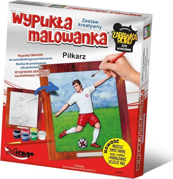 Wypukła malowanka Sport Piłkarz