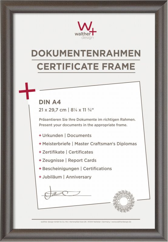 Ramka Walther Trendstyle 21x29,7 Resin steel DIN A4