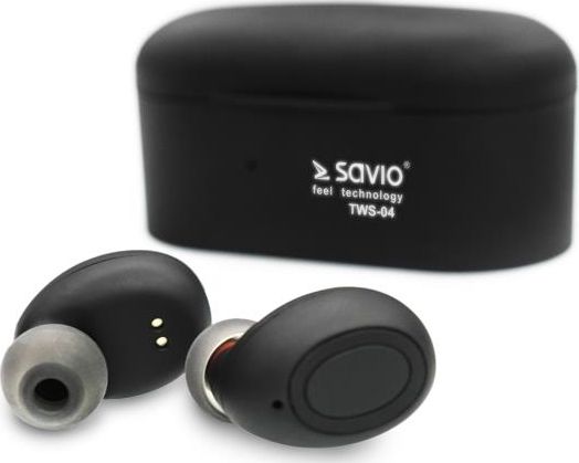 фото Навушники TWS Savio TWS-04 Black