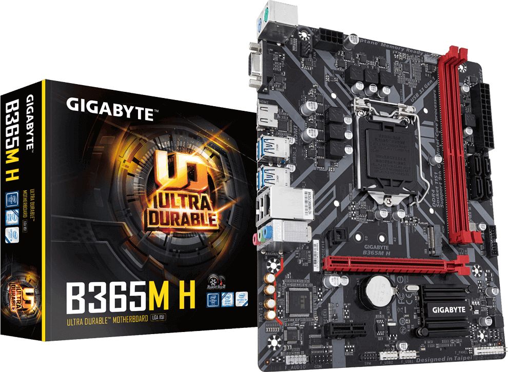 Gigabyte b365m h как подключить