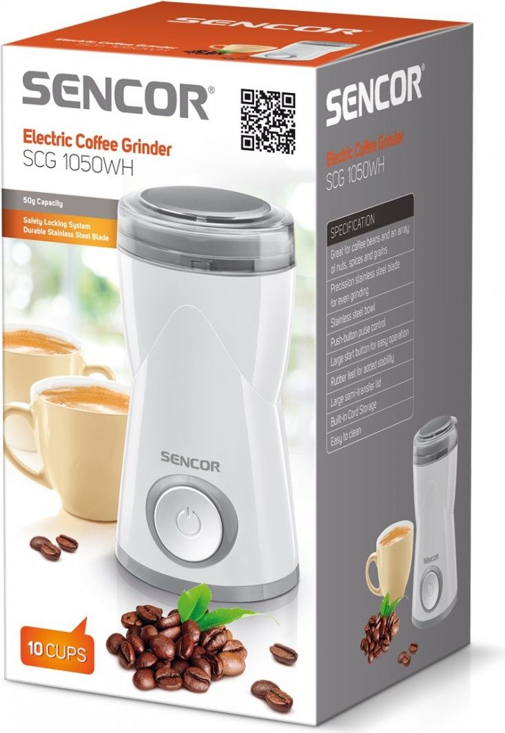 фото Кавомолка електрична Sencor SCG 1050WH