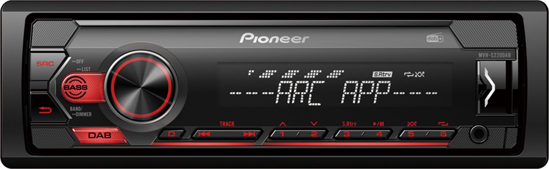 фото Бездискова MP3-магнітола Pioneer MVH-S220DAB