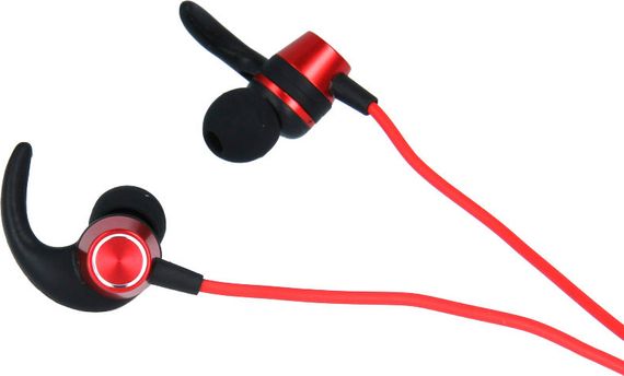 фото Навушники з мікрофоном Swissten Active Black/Red (19654)