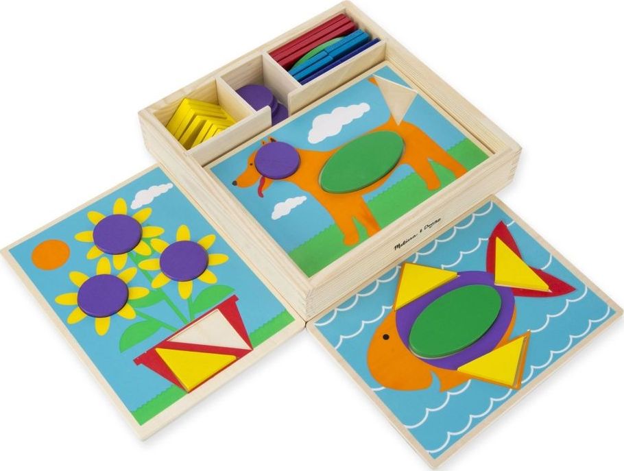Melissa & Doug Drewniana układanka – Mozaika – kolory i kształty