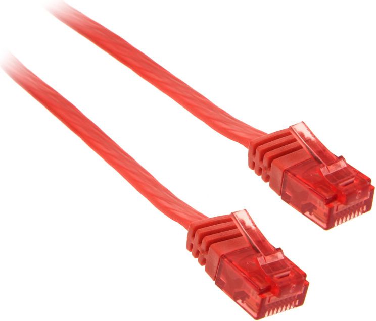 InLine 10m - kabel sieciowy U/UTP - 1000 Mbit - Cat.6 - RJ45 - czerwony (71600R)
