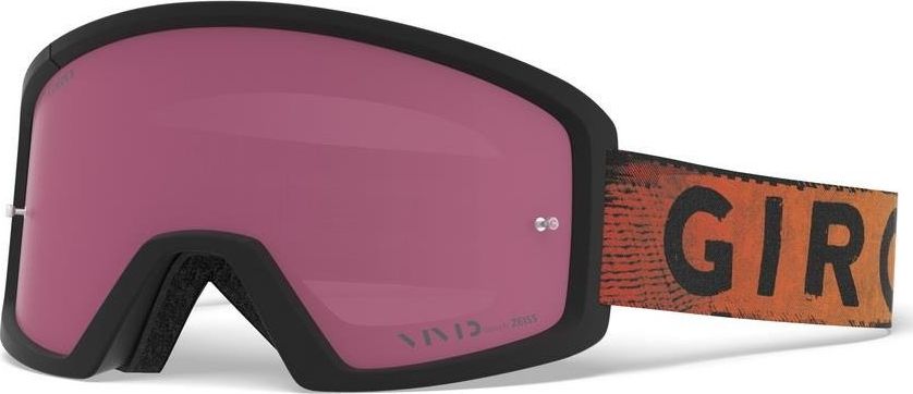 Giro Gogle GIRO BLOK MTB black red hypnotic (Szyba Czerwona Lustrzana VIVID-Carl Zeiss TRAIL + Szyba Przeźroczysta 99% S0)