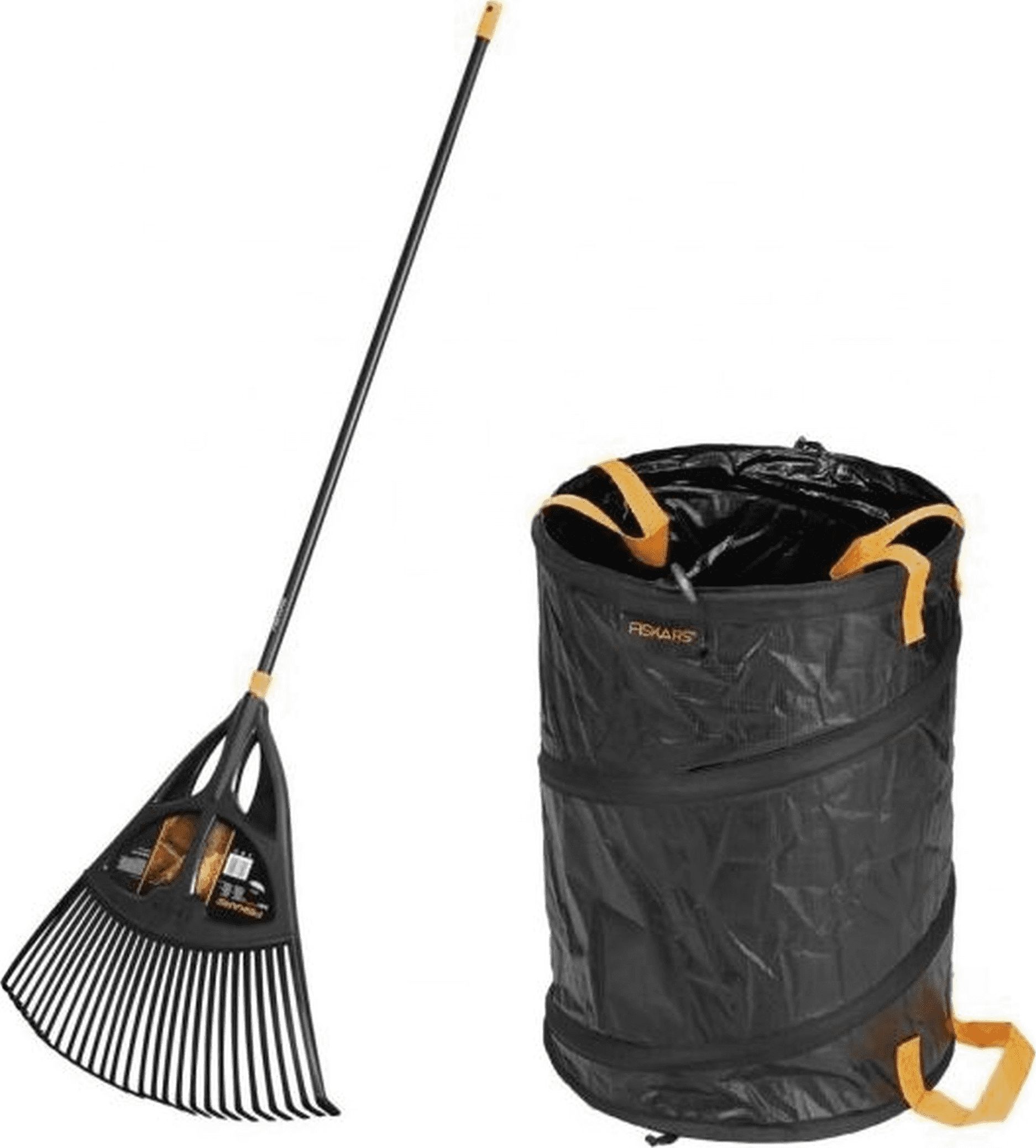 Fiskars grabie do liści solid XL 65cm + kosz PopUp 56L (1019762)