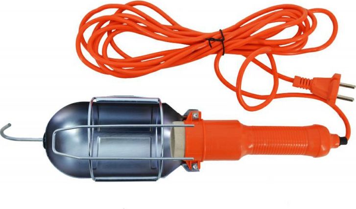 AWTools lampa warsztatowa pomarańczowa 220V 5m guma (AW17710)