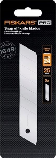 Fiskars ostrza wysuwane 25mm CarbonMax komplet 5 sztuk (F1027233)