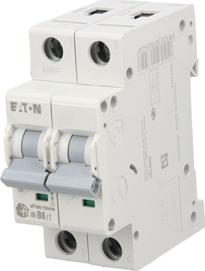 Eaton Wyłącznik nadprądowy 2P B 6A 6kA AC xPole Home HN-B6/2 194858