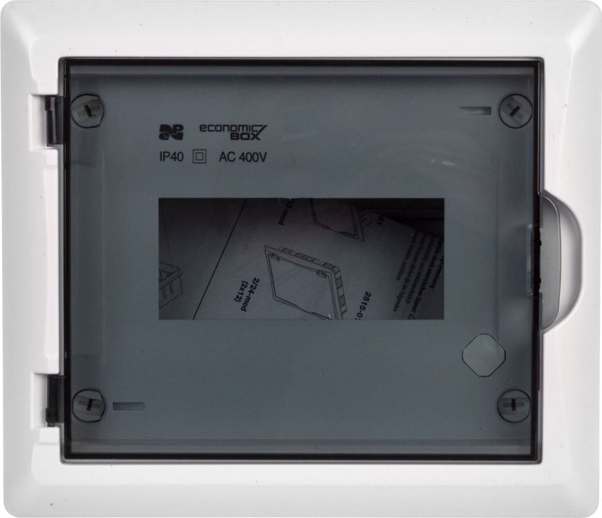 Elektro-Plast Rozdzielnica modułowa 1x8 n/t ECONOMIC BOX RN 1/8 drzwi transparentne (N+PE)