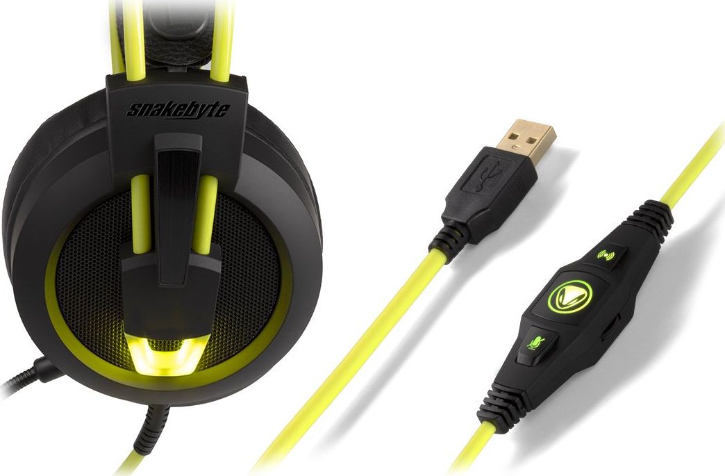 фото Навушники з мікрофоном Snakebyte Head Set Pro Black/Yellow
