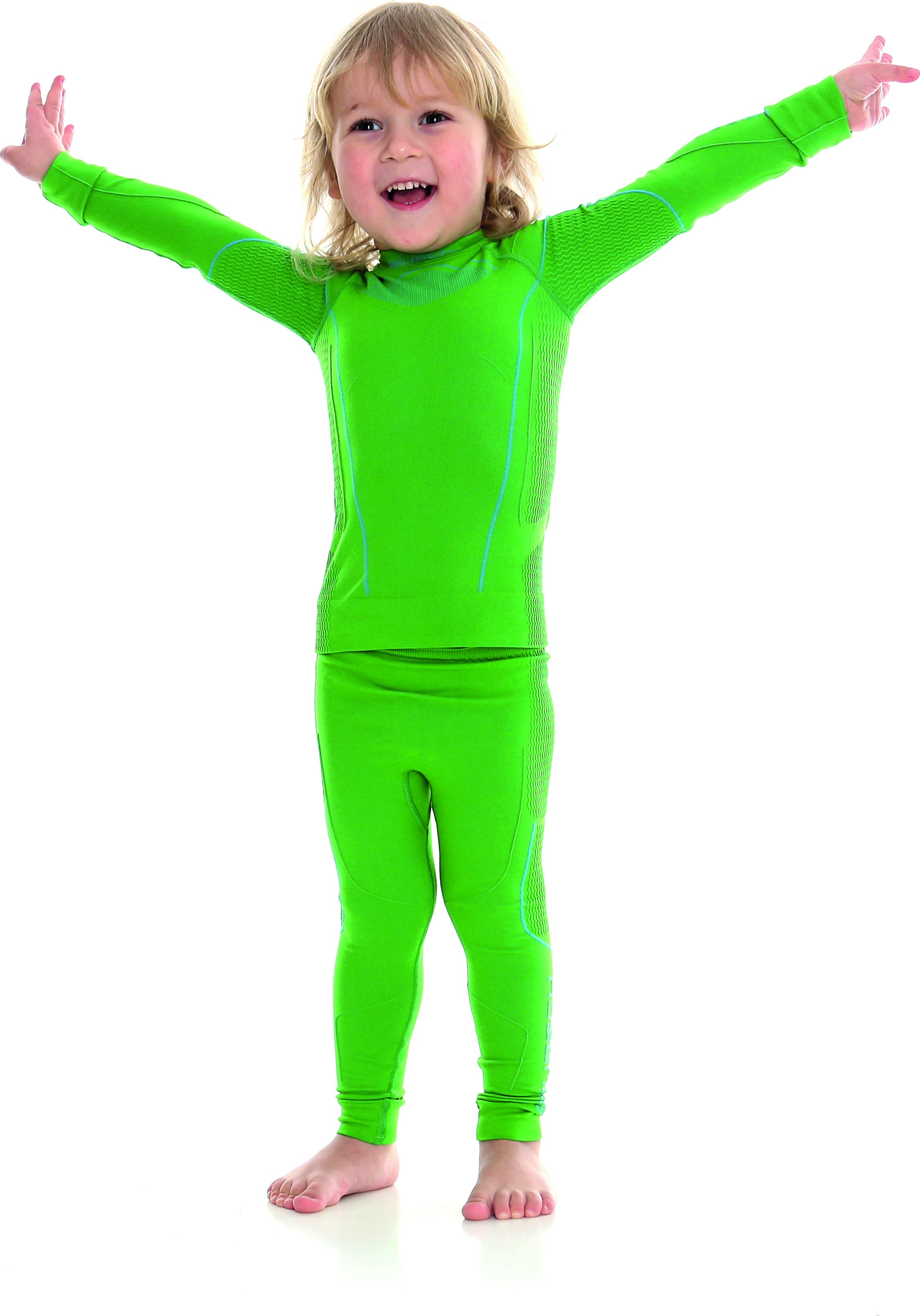 Brubeck LS13660 Bluza chłopięca THERMO Kids zielony 104/110
