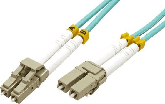 Optyczny Patchcord Multi mode (50/125), LC-LC/3m, niebiesko-zielony, economy