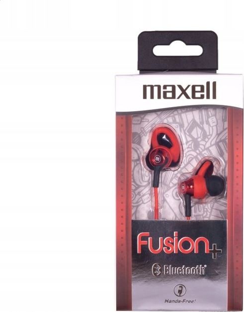 фото Навушники з мікрофоном Maxell EB-BTFUS9 Fusion+ Red