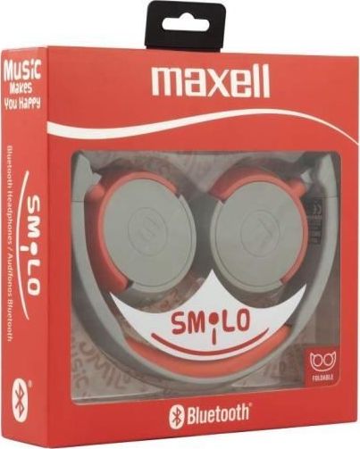 фото Навушники з мікрофоном Maxell HP-BT400 Smilo Gray/Red