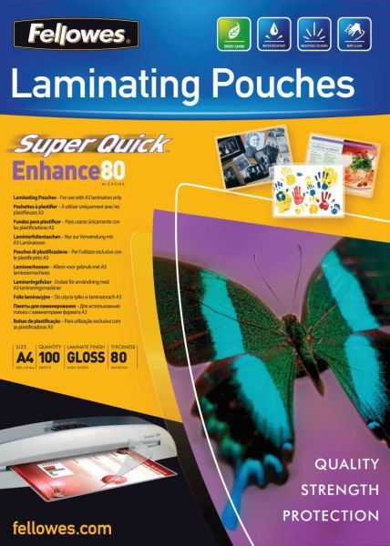 Fellowes folie do laminowania SUPER QUICK - A4, 100 szt. (5440001)