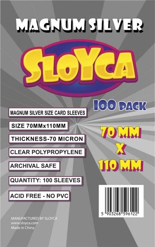 Sloyca Koszulki Magnum Silver 70x110mm (100szt) SLOYCA