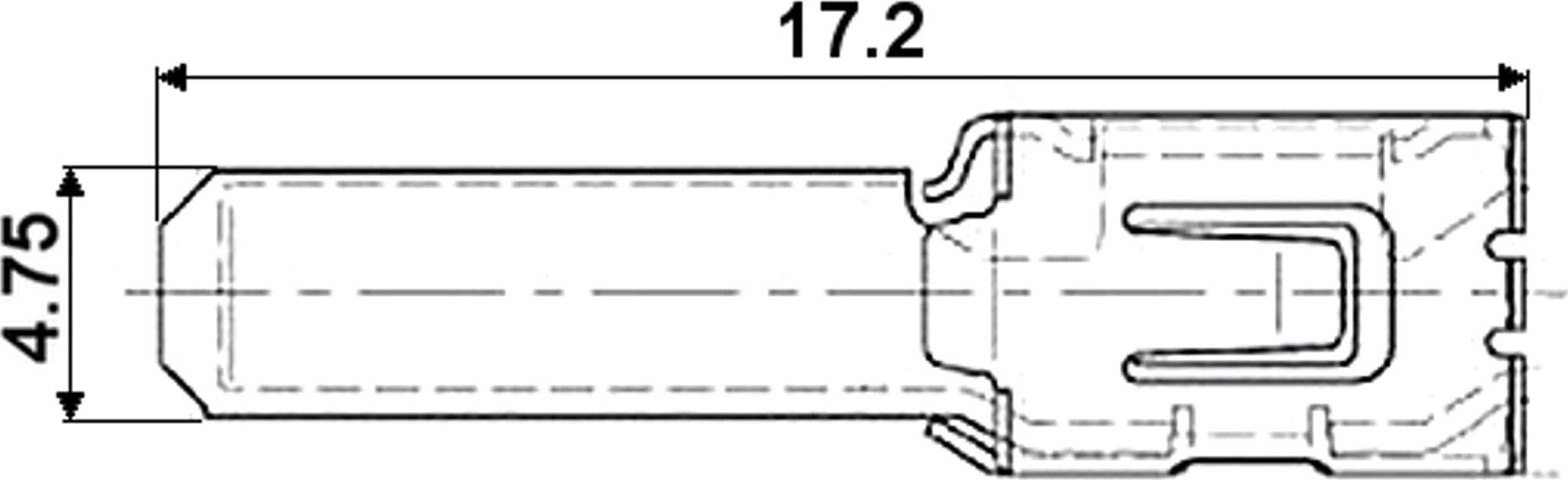 Konektor A(4,7)-1 męski 1417 25 szt