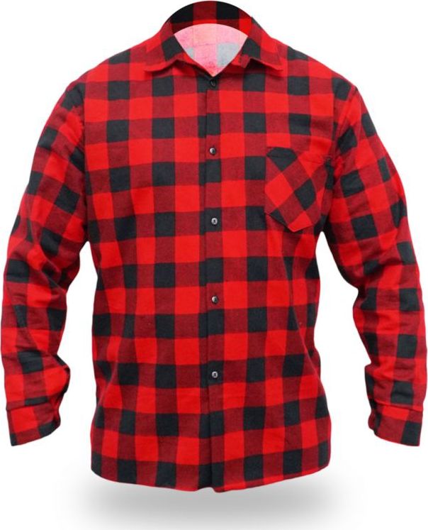 Dedra koszula flanelowa czerwona, rozmiar XXXL, 100% bawełna (BH51F1-XXXL)