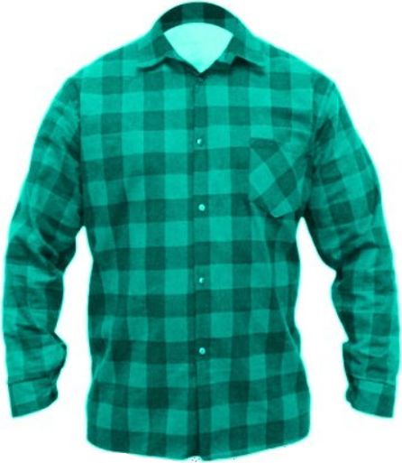 Dedra koszula flanelowa zielona, rozmiar M, 100% bawełna (BH51F4-M)