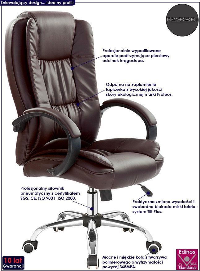 фото Офісне крісло Profeos Ariel Dark Brown