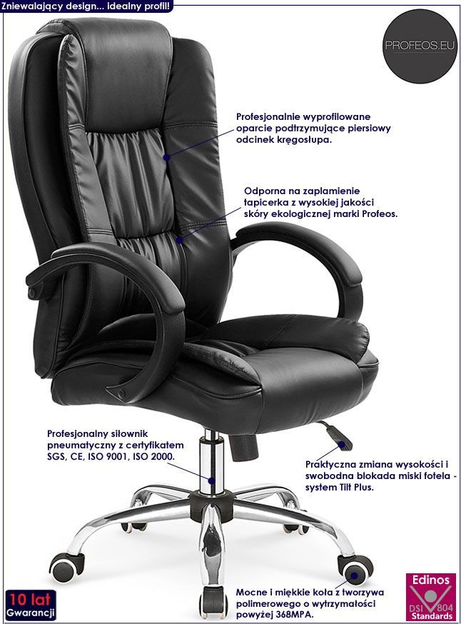 фото Офісне крісло Profeos Ariel Black