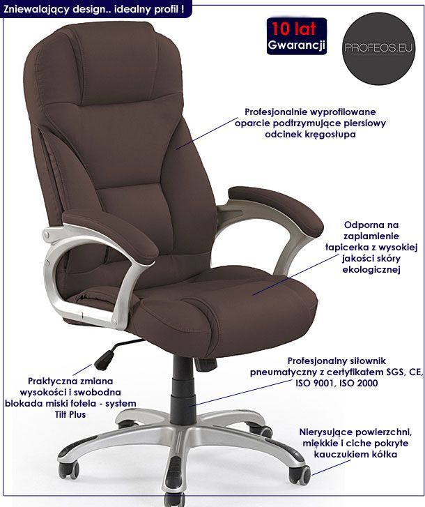 фото Офісне крісло Profeos Tucker Grey