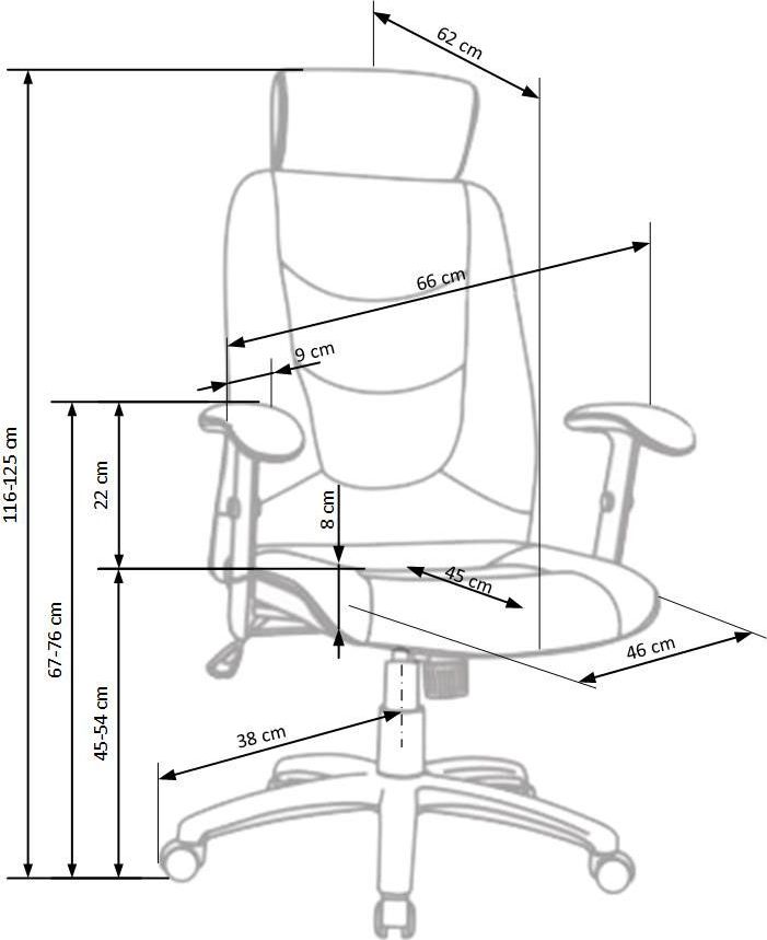 фото Офісне крісло Profeos Stellar 2X Попелясте