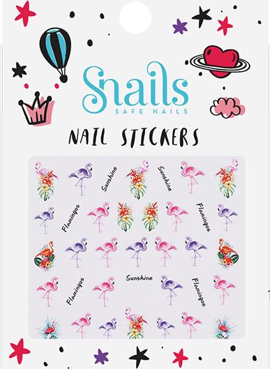 Snails Naklejki na paznokcie Flamingos