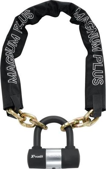 Magnum Zapięcie rowerowe MAGNUM 3040 ŁAŃCUCH - 8mm 85cm - 5 x Klucze z kodem + KŁÓDKA