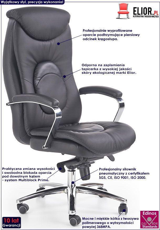 фото Офісне крісло Elior Heres Black