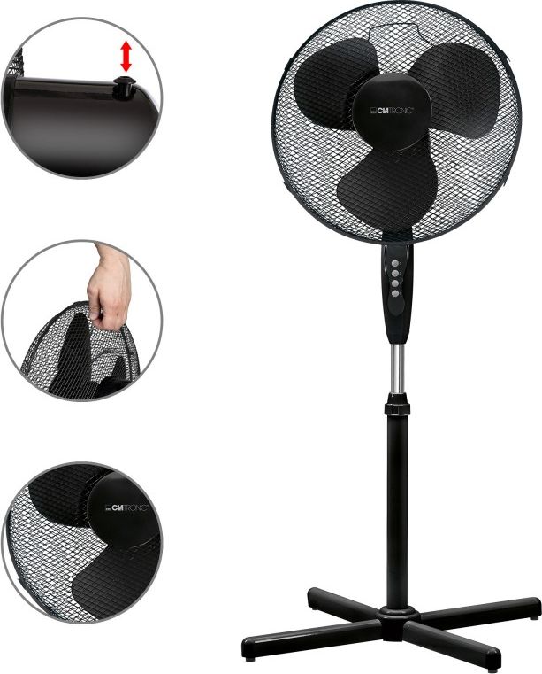 фото Вентилятор підлоговий Clatronic VL 3603 Black