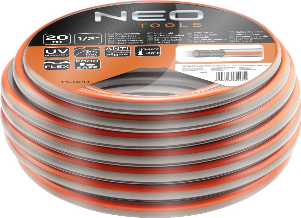 Neo wąż ogrodowy 1/2" x 20 m, 4-warstwowy OPTIMA (15-820)