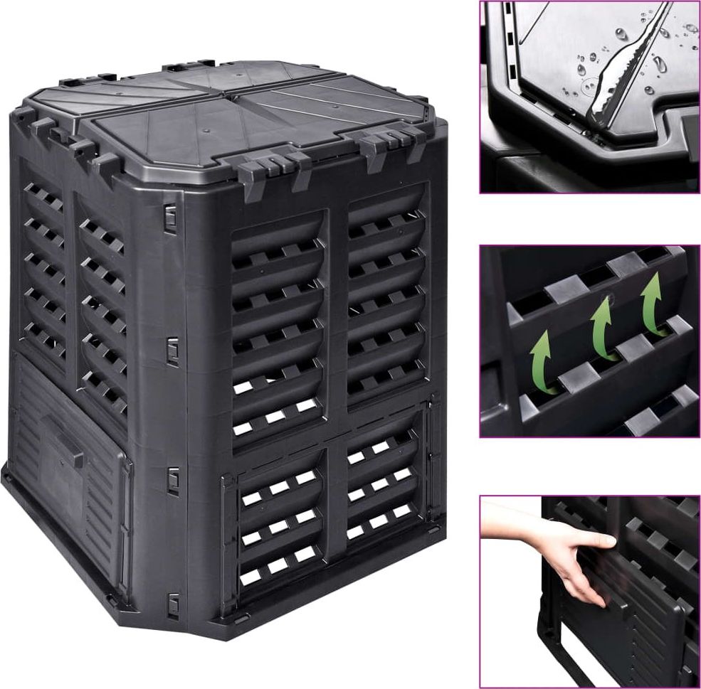 фото Компостер VidaXL Black 320L (146275)