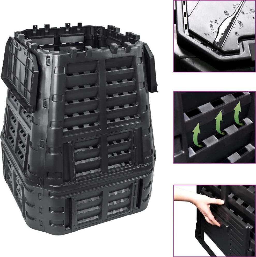 фото Компостер VidaXL Black 650L (146278)
