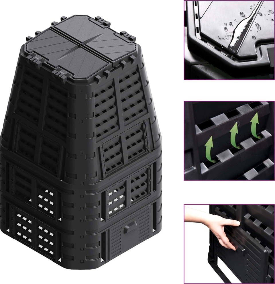 фото Компостер VidaXL Black 880L (146278)