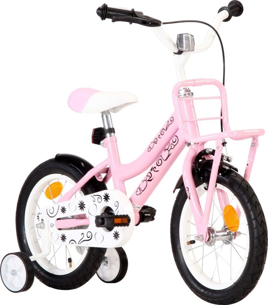 фото Дитячий двоколісний велосипед VidaXL 92194 White/Pink