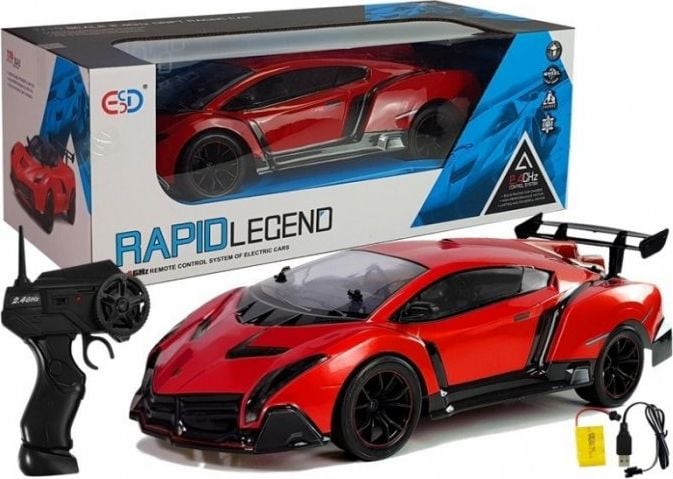 Lean Sport Auto Sportowe Zdalnie Sterowane 1:10 Czerwone R/C