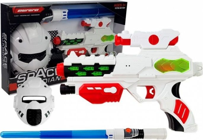 Lean Sport Kosmiczny Pistolet Laserowy z Maską Miecz Świecący