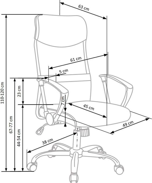 фото Офісне крісло Profeos Vespan Попелясте