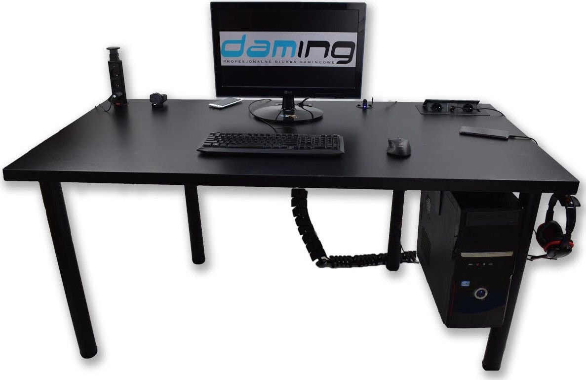 фото Геймерський ігровий стіл Daming Atlanta 130x66 Black