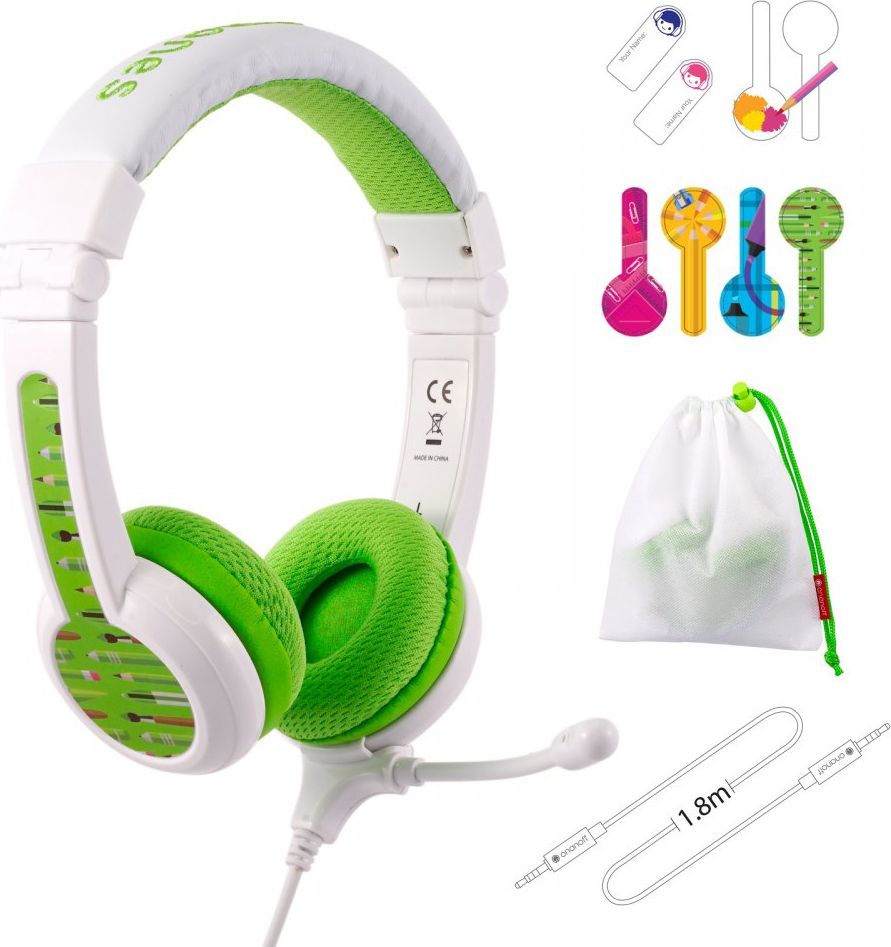 фото Навушники з мікрофоном BuddyPhones BP Schoolp Green