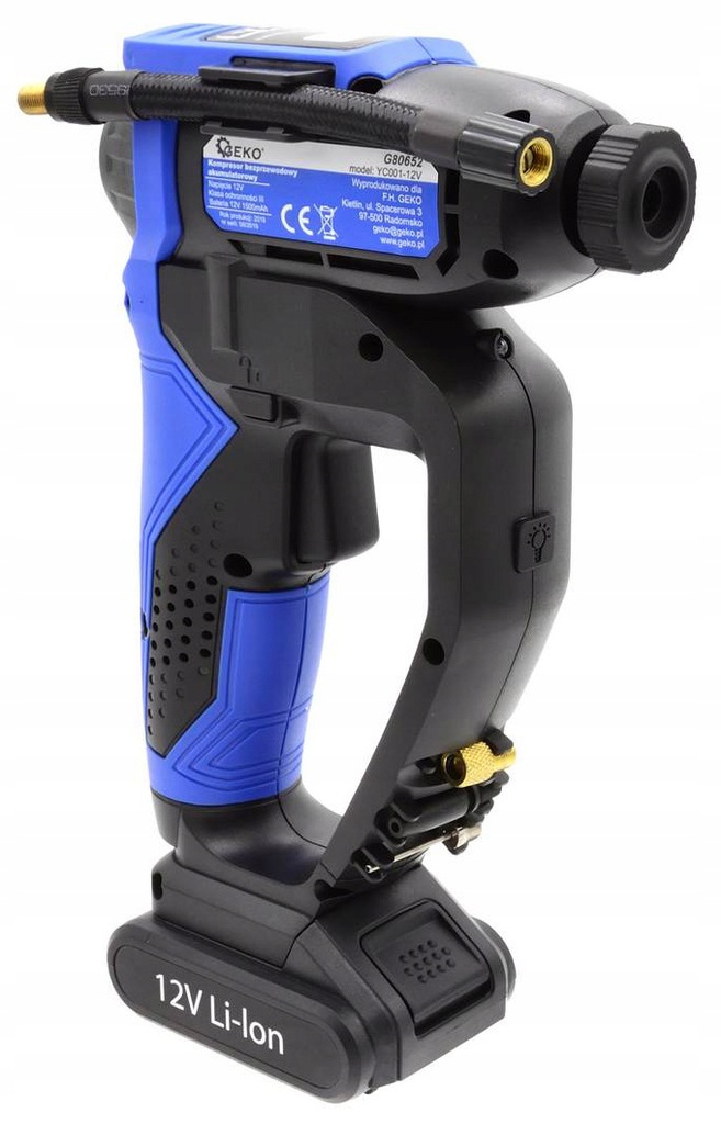 фото Автомобільний компресор (акумуляторний) Geko G80652