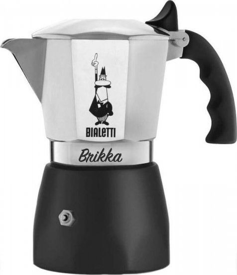 фото Кавоварка гейзерна Bialetti Brikka 4tz Silver/Black