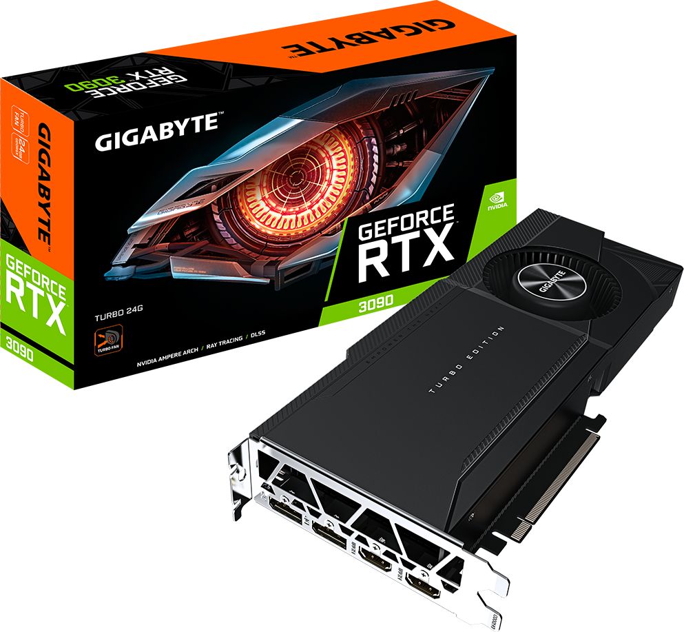 фото Відеокарта Gigabyte GeForce RTX 3090 TURBO 24G (GV-N3090TURBO-24GD)
