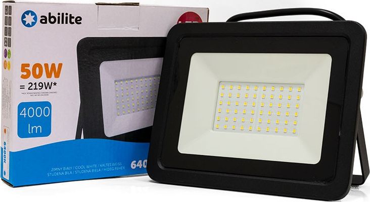 Naświetlacz Abilite NAŚWIETLACZ LED ABILITE IP65 B.ZIMNY 50W/230V OBUD.CZARNA