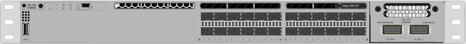 фото Коммутатор керований Cisco C9300-24S-A