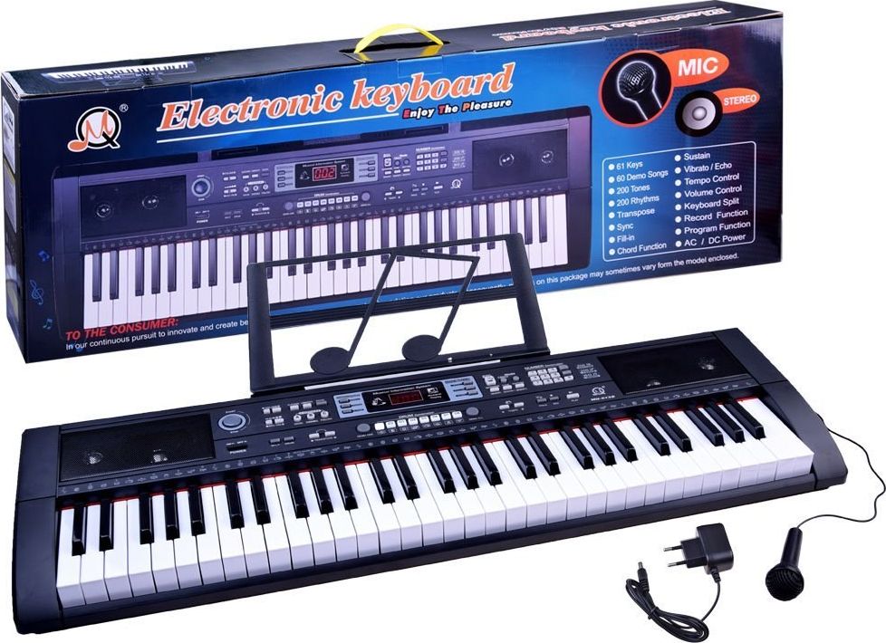 Jokomisiada Duże Organy Keyboard mikrofon 61 klawiszy IN0092