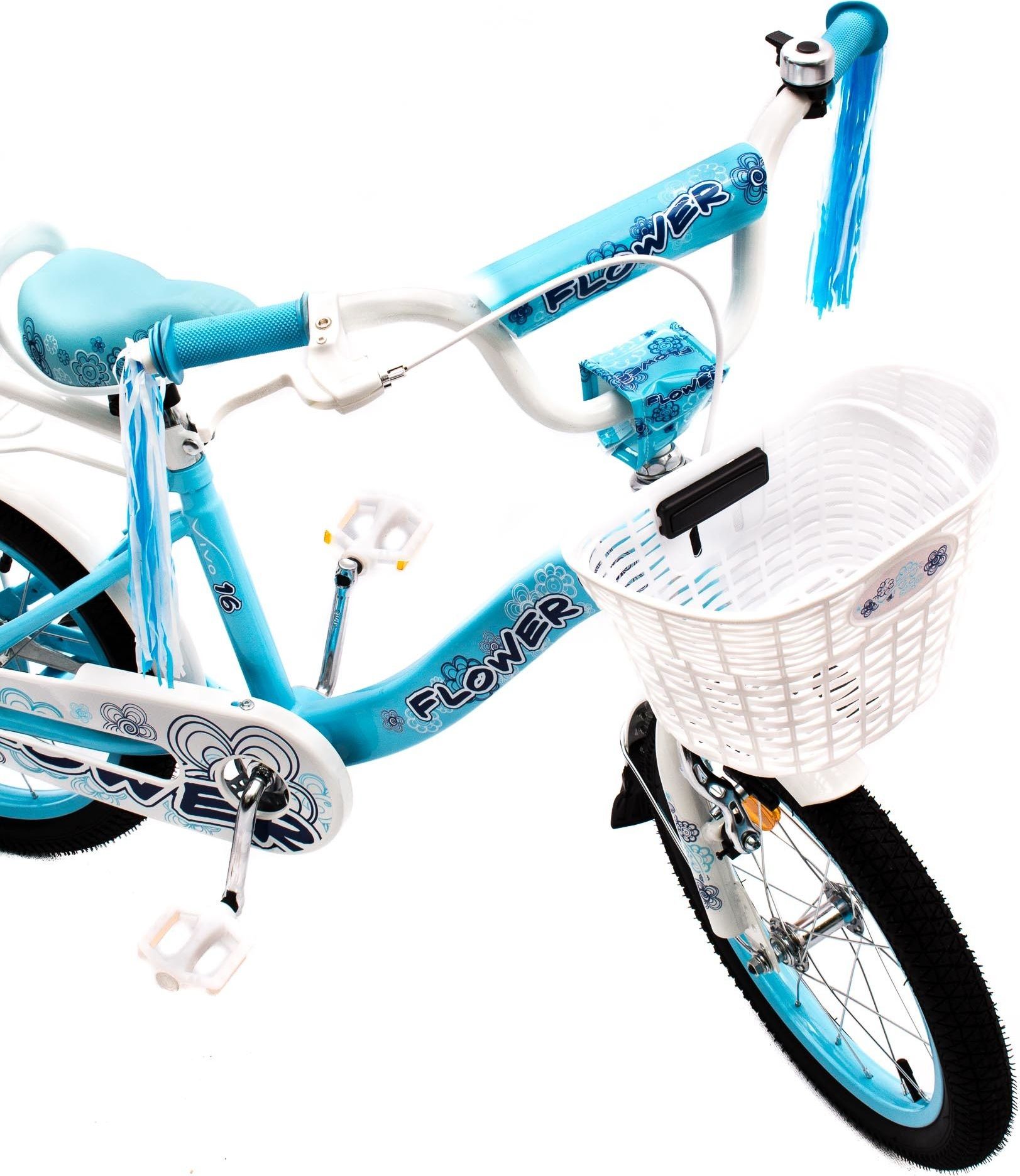 фото Дитячий двоколісний велосипед Vivo Flower 16 Sky/White